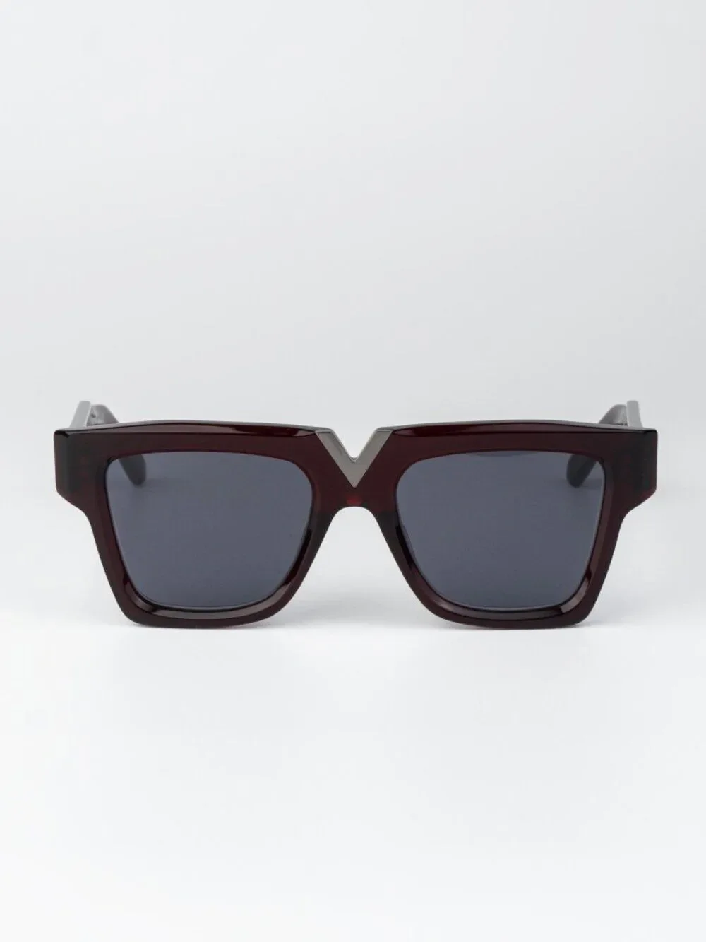 Valentino Men Sunglasses Burgundy Grey Square V-GOLD I VLS-162 C